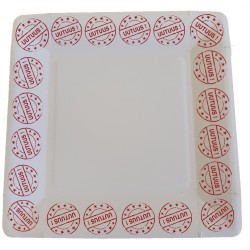 Kertakäyttlölautanen - neliö 19x19 cm